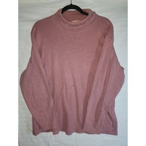 Susan Bristol Women's Sweater Embroidered Collar, 100% Cotton Size XL Vintage